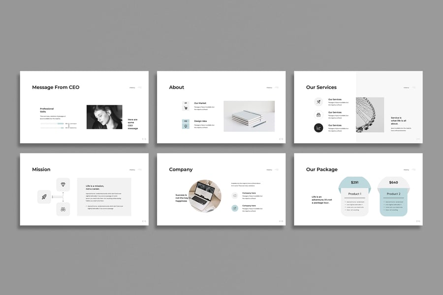 简单的极简主义PPT模板 (PPTX)