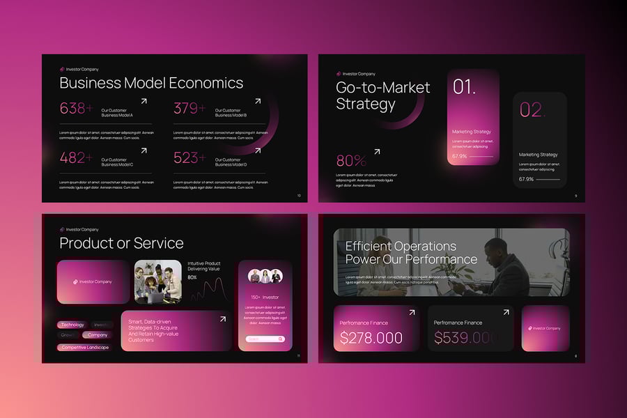 投资者路演PPT模板 (PPTX)