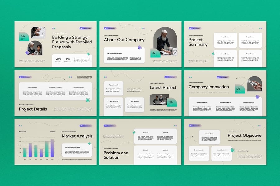 梯度项目建议橙色现代商务提案PPT (PPT,PPTX)