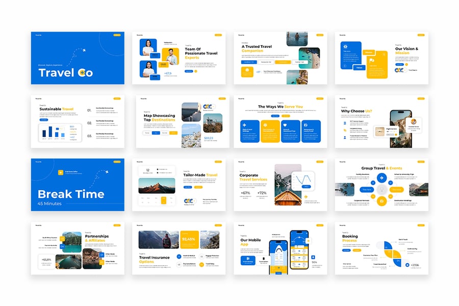 旅行社 PPT模板 (PPT,PPTX)