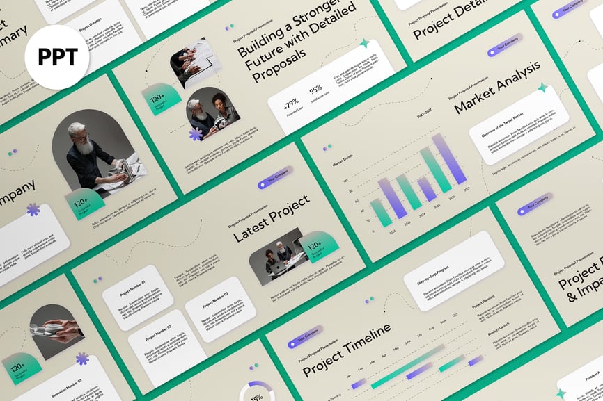 梯度项目建议橙色现代商务提案PPT (PPT,PPTX)