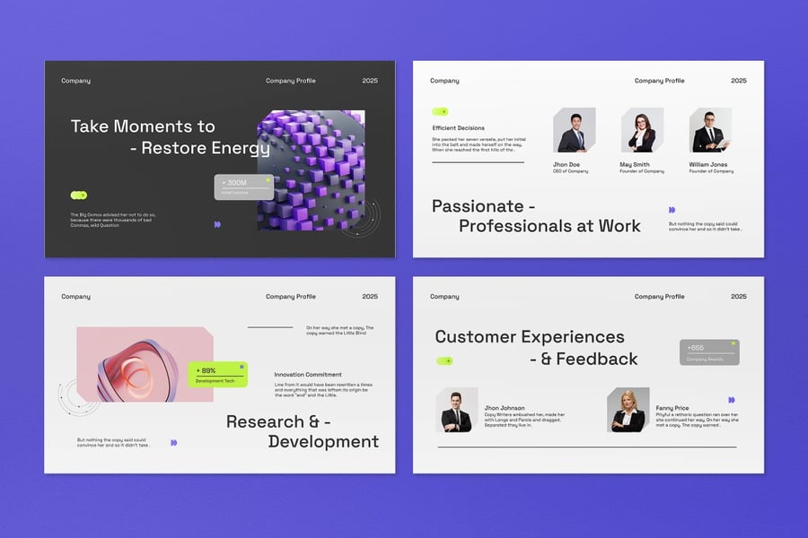 白绿色现代公司资料PPT模板 (PPT,PPTX)