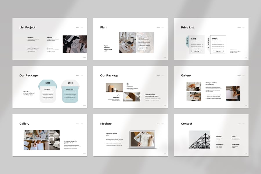 简单的极简主义PPT模板 (PPTX)