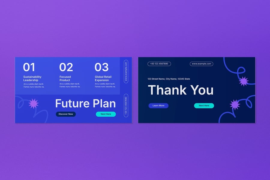 蓝色现代公司资料PPT模板 (PPT,PPTX)