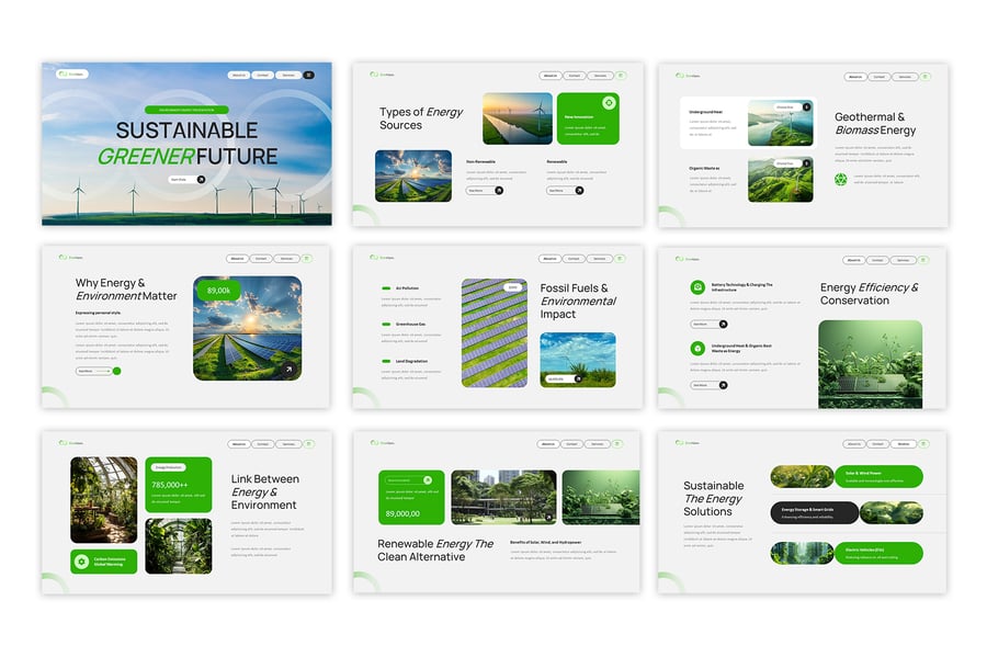 环境能源PPT模板 (PPTX)