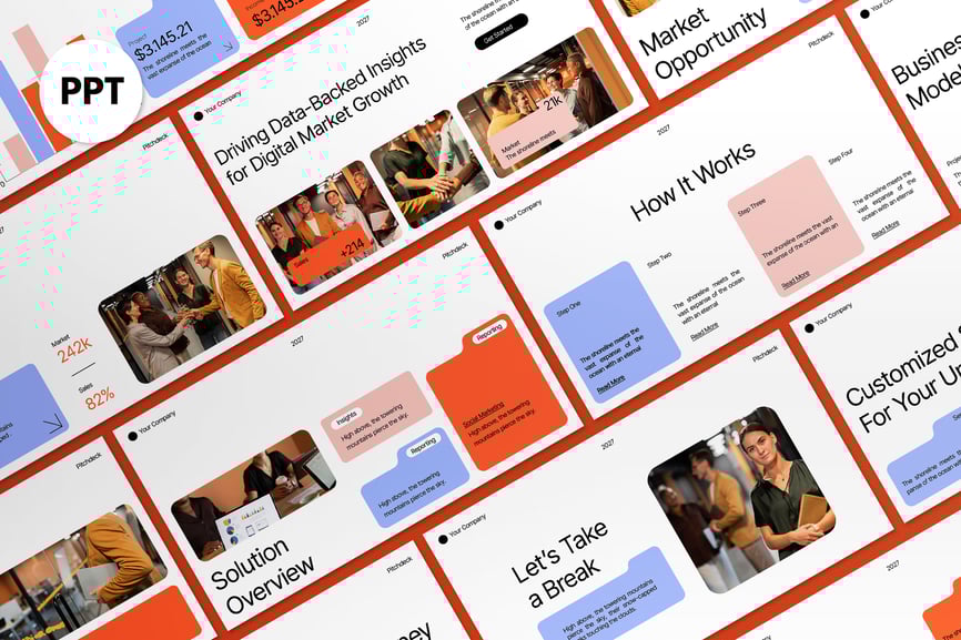 白色现代财务分析师PPT模板 (PPT,PPTX)
