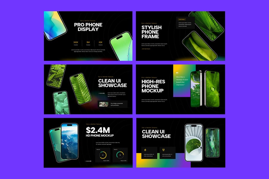 手机样机PPT模板 (PPTX)