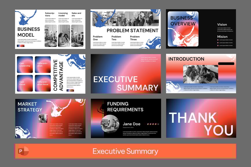 执行摘要PPT模板 (PPTX)