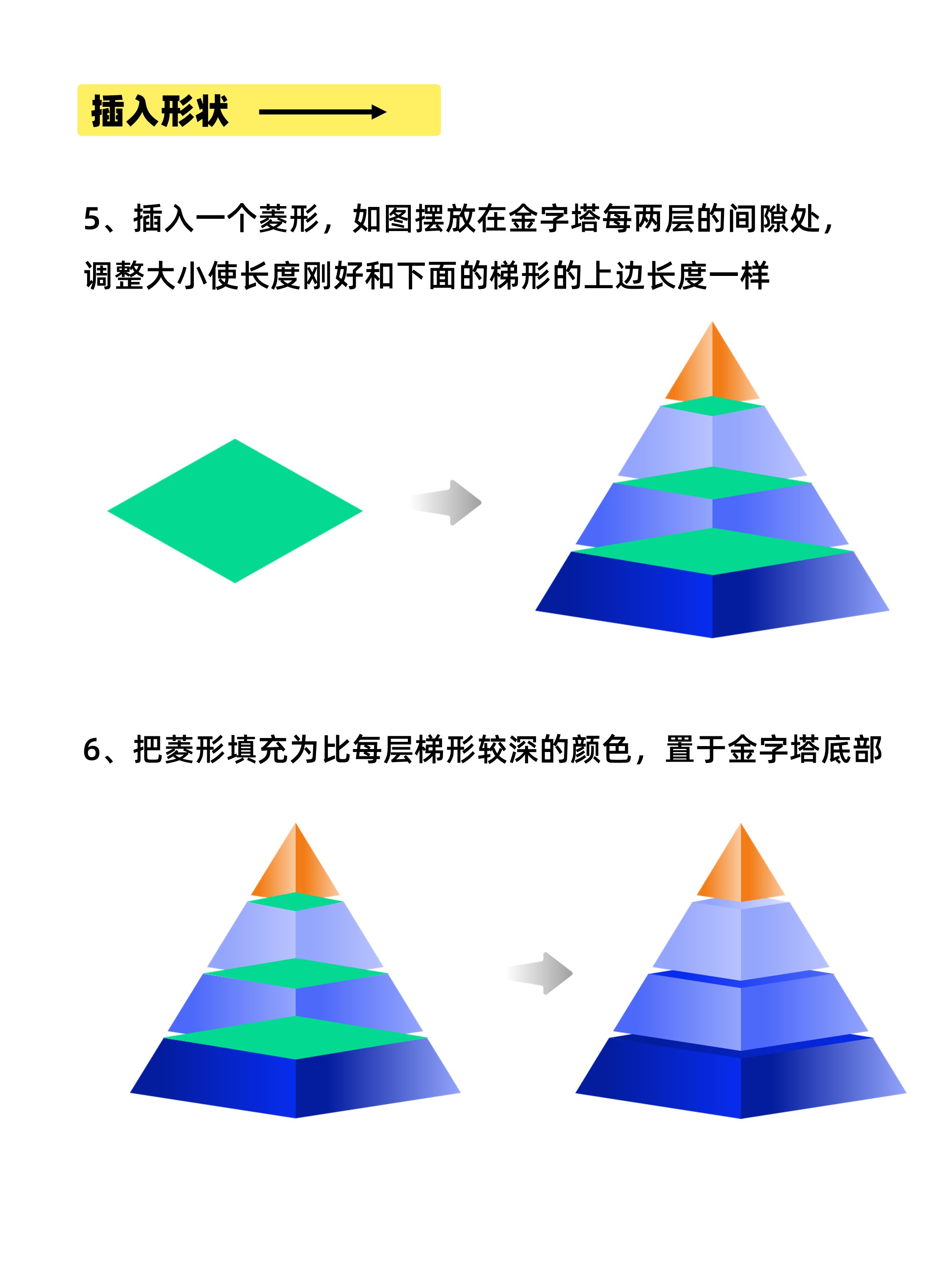用自带的三角形制作高级立体锥形金字塔