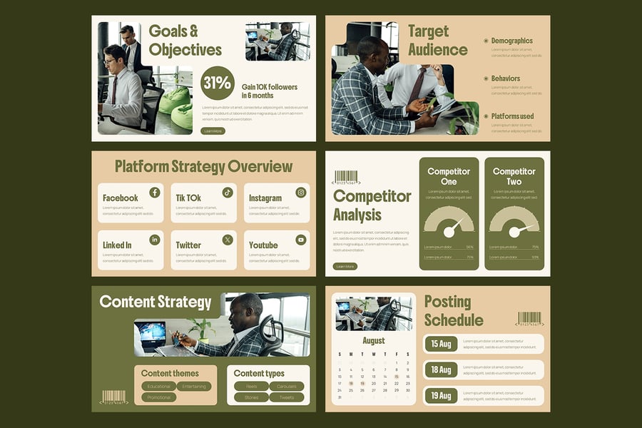 社交媒体建议PPT模板 (PPTX)