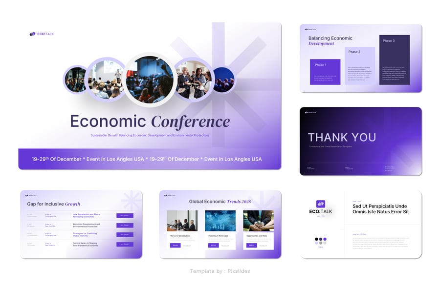 经济会议PPT模板 (PPTX)