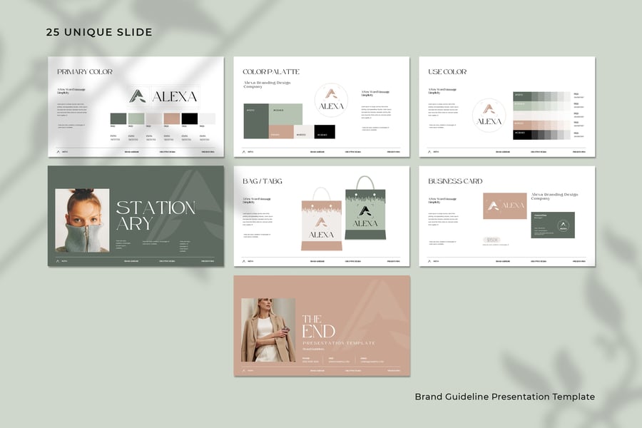 品牌指南演示模板PPT模板 (PPTX)