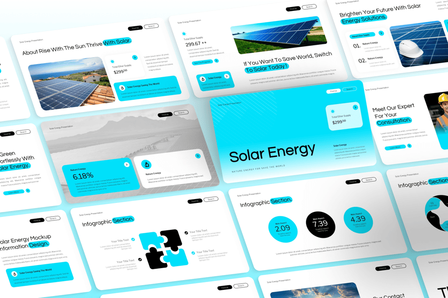 太阳能能源介绍PPT模板 (PPTX)