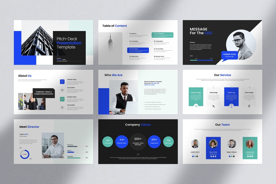 商业路演PPT模板 (PPTX)