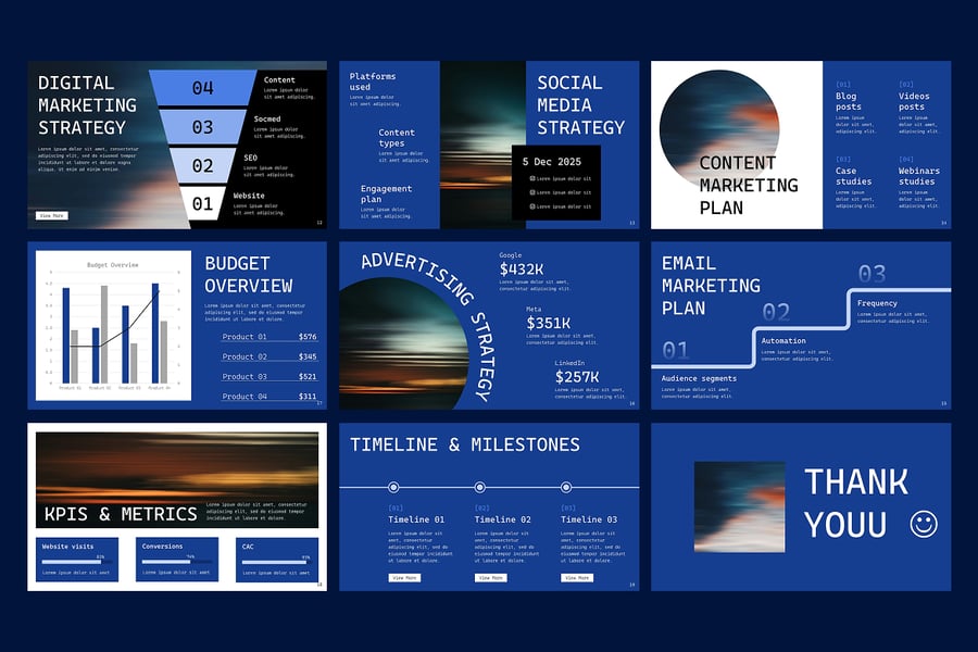 营销策略PPT模板 (PPTX)