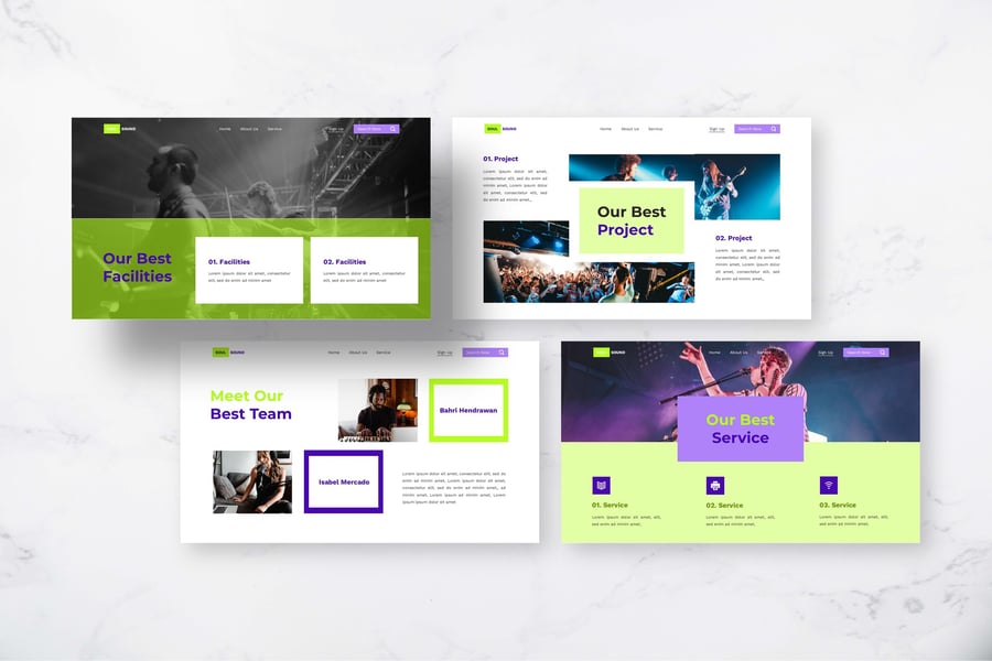 音乐演唱会PPT模板 (PPTX)