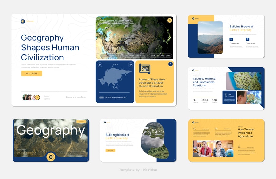 地理PPT模板 (PPTX)