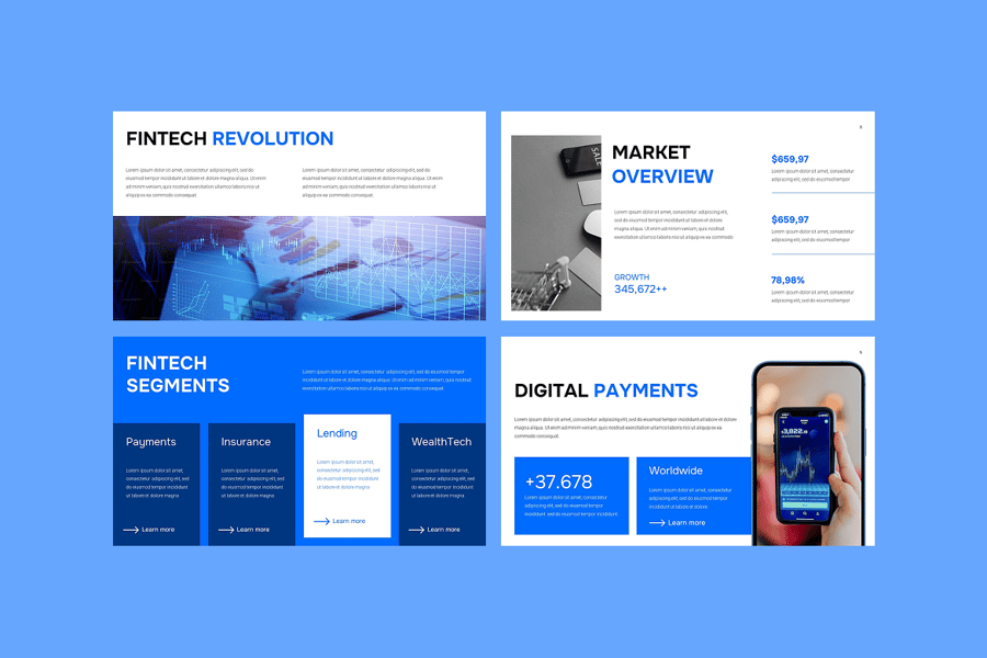 金融科技PPT模板 (PPTX)
