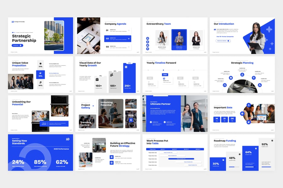 战略伙伴关系PPT模板 (PPTX)