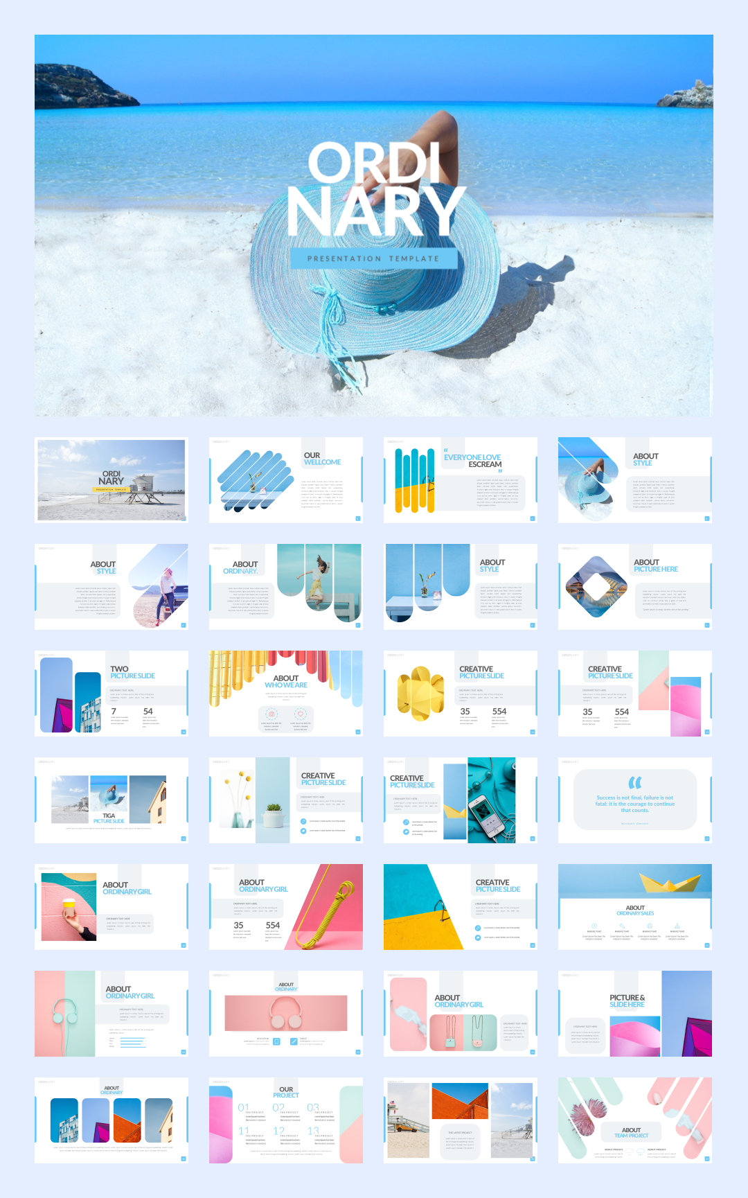 32套国外海洋旅游PPT模板，感受大自然的美！[s06]