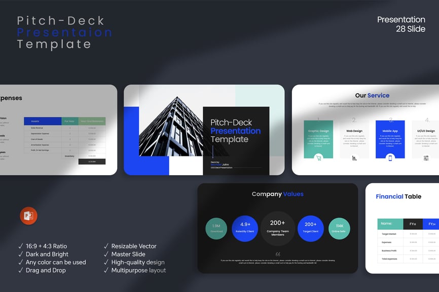 商业路演PPT模板 (PPTX)