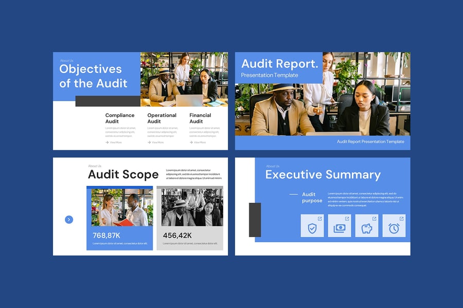 审计报告PPT模板 (PPTX)