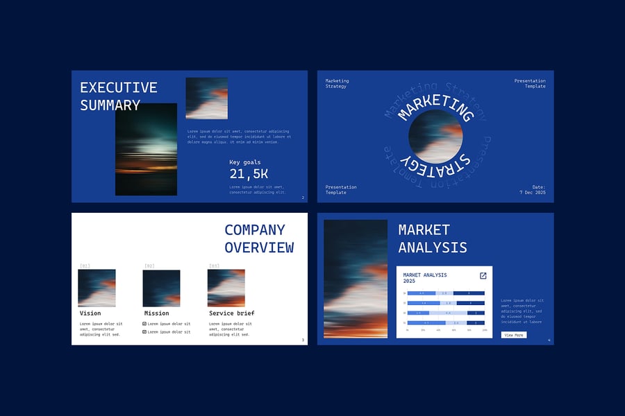 营销策略PPT模板 (PPTX)