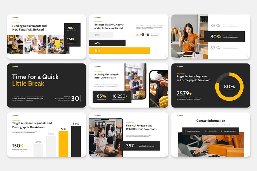 零售市场PPT模板 (PPTX)