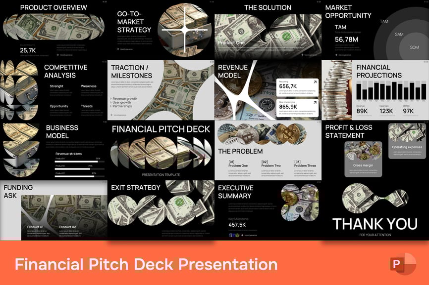 财务路演PPT模板 (PPTX)