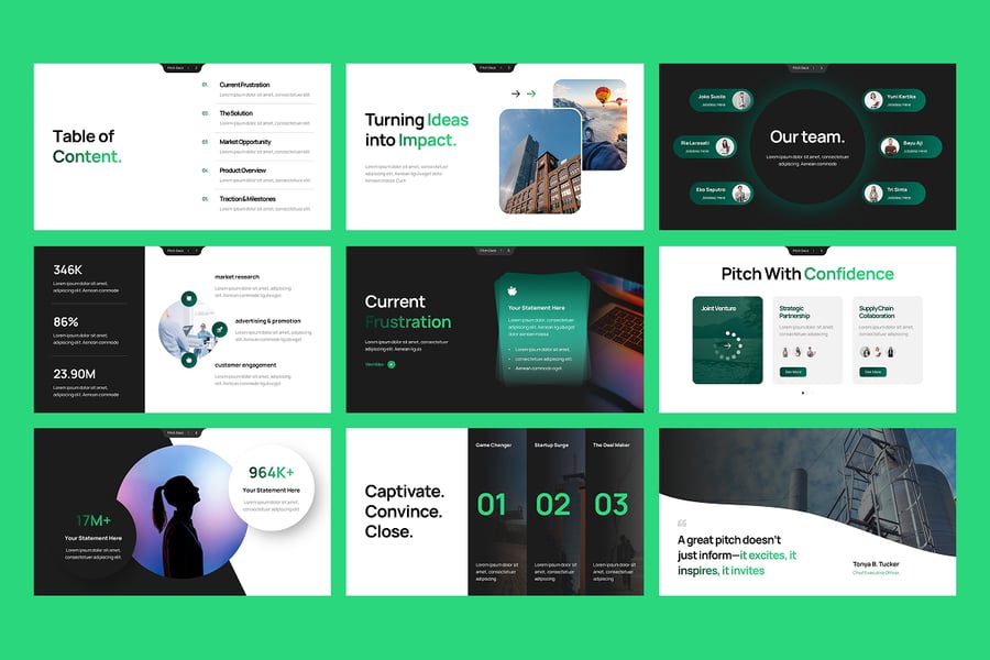 商业路演设计PPT模板 (PPTX)