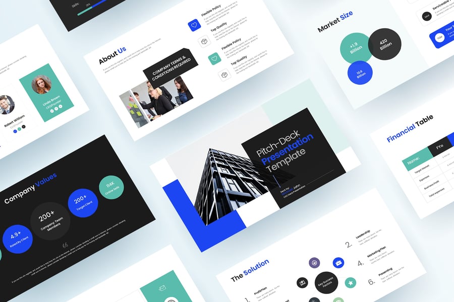 商业路演PPT模板 (PPTX)