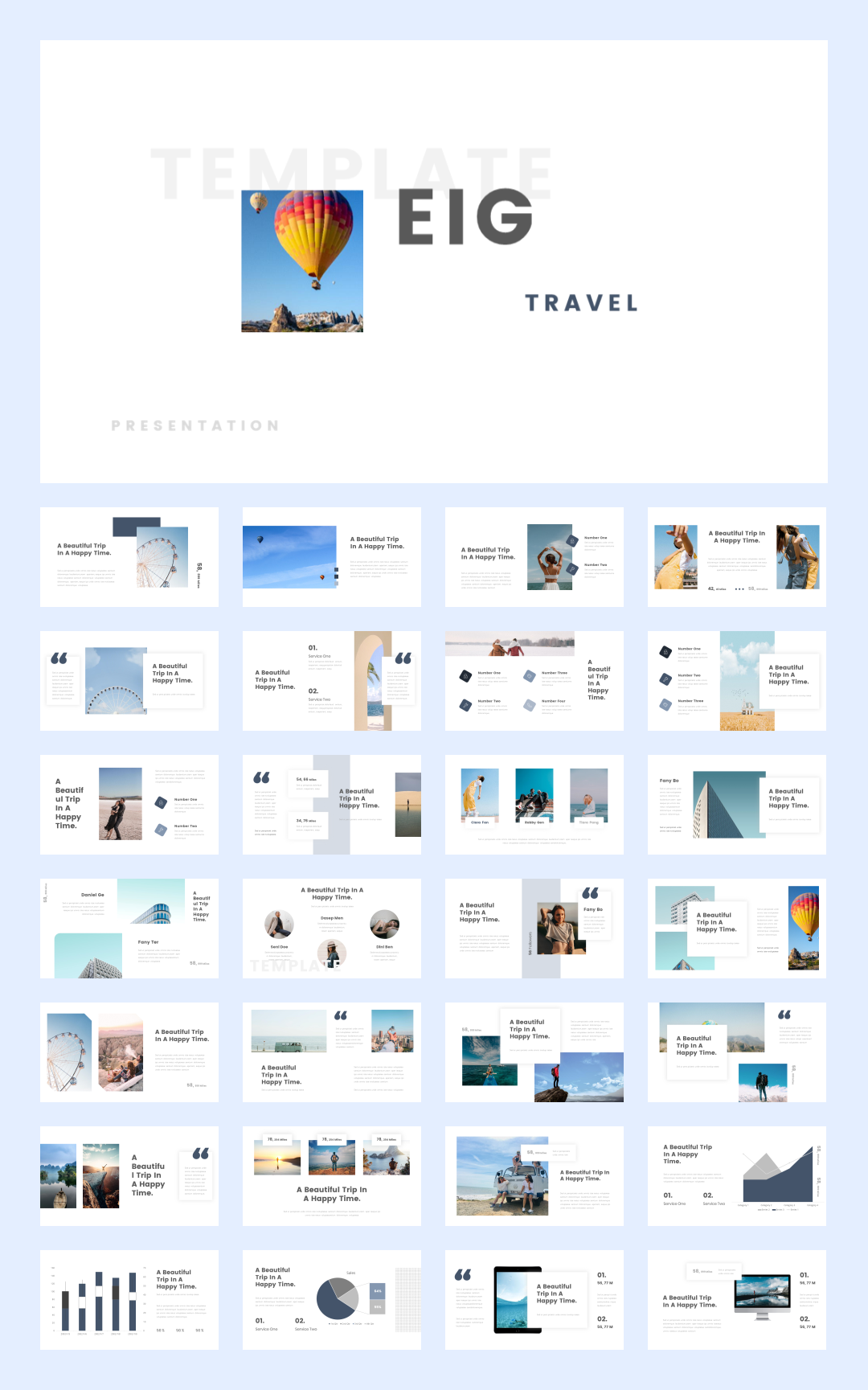 32套国外海洋旅游PPT模板，感受大自然的美！[s06]