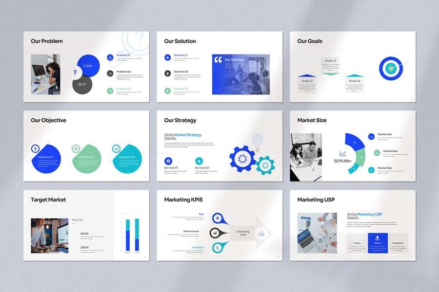 营销计划PPT模板 (PPTX)