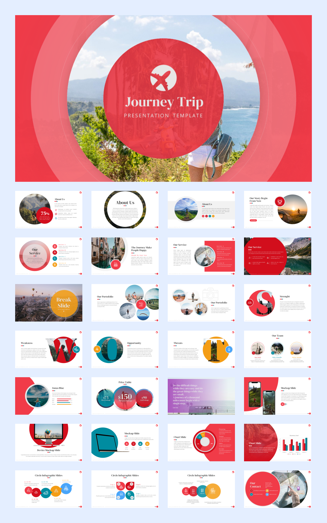 32套国外海洋旅游PPT模板，感受大自然的美！[s06]