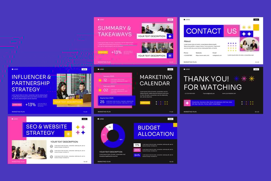 营销计划PPT模板 (PPTX)