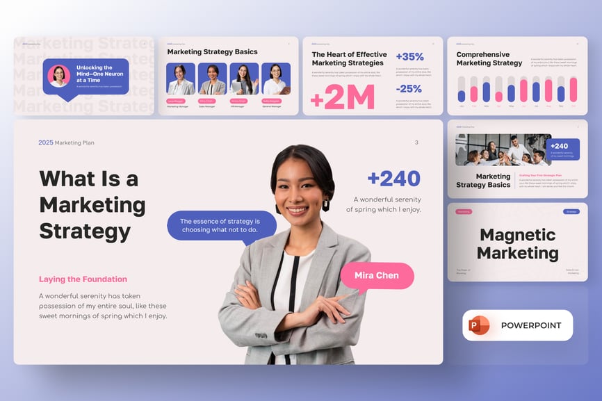 营销策略PPT模板 (PPTX)