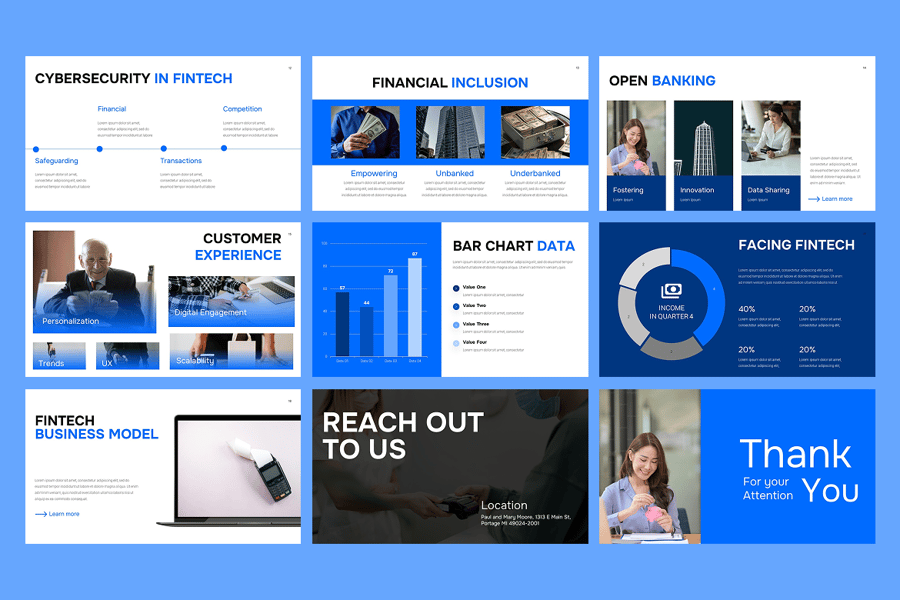 金融科技PPT模板 (PPTX)