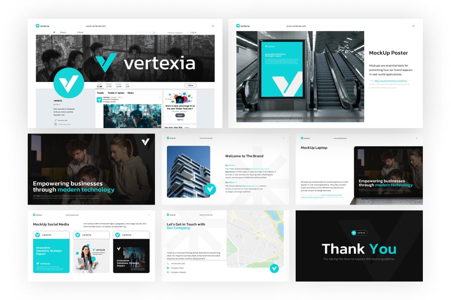 项目启动品牌指南PPT模板 (PPTX)