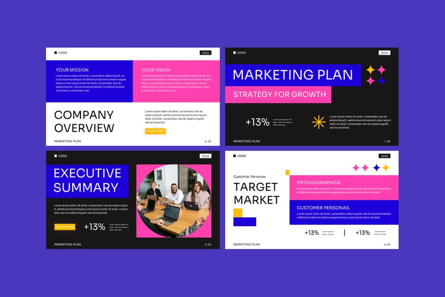 营销计划PPT模板 (PPTX)