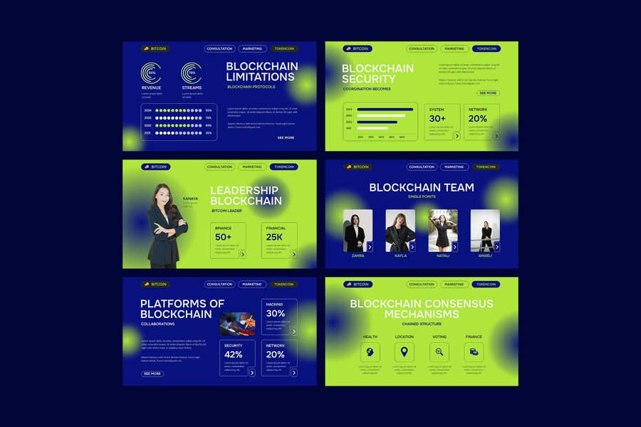 区块链PPT模板 (PPTX)