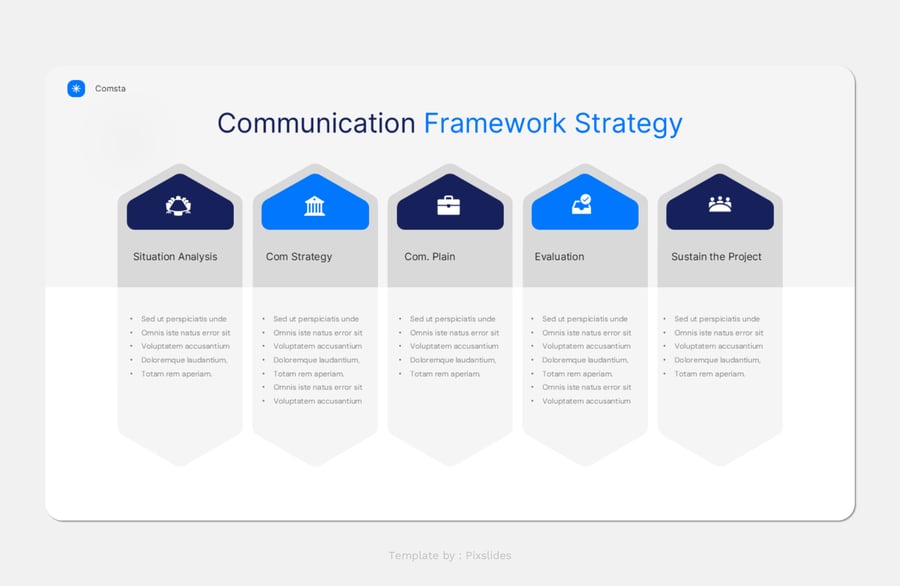 通信策略PPT模板 (PPTX)