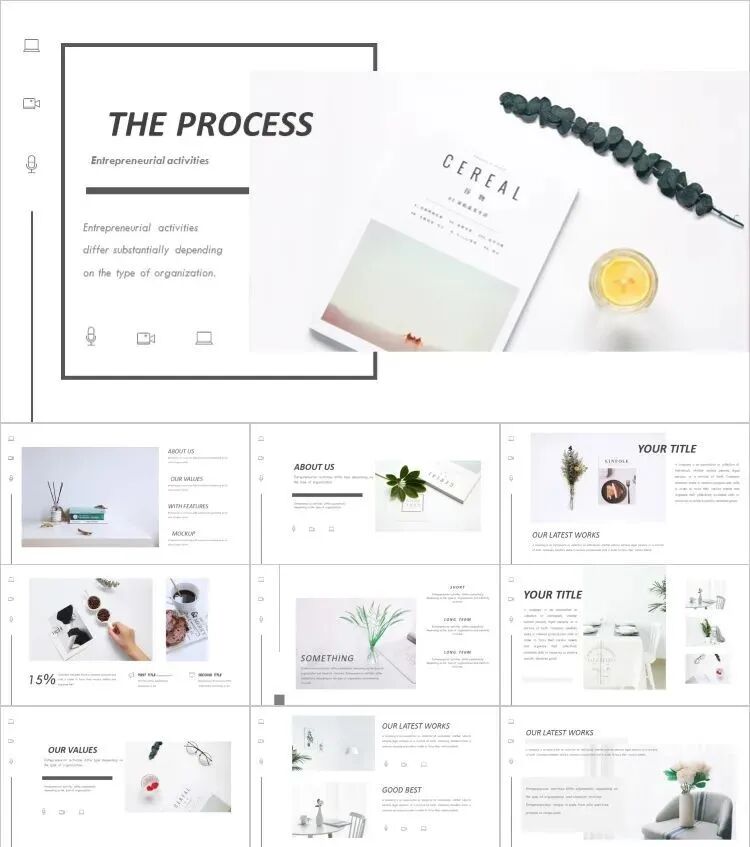 精选91套简约艺术PPT模板！工作学习必备！！【P03】