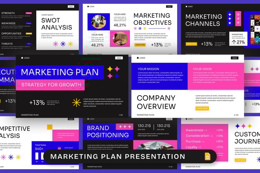 营销计划PPT模板 (PPTX)