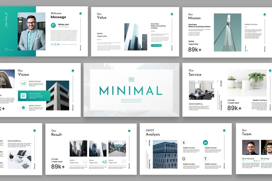 极简主义PPT模板 (PPTX)