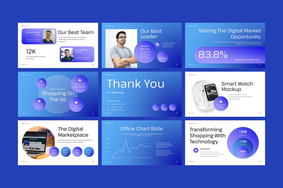 电子商务PPT模板 (PPTX)