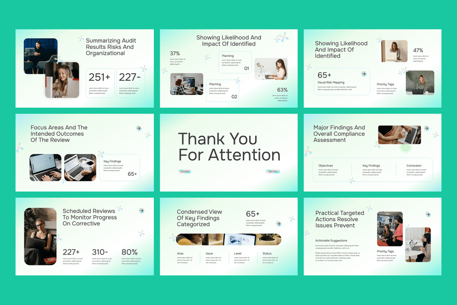 审计报告PPT模板 (PPTX)