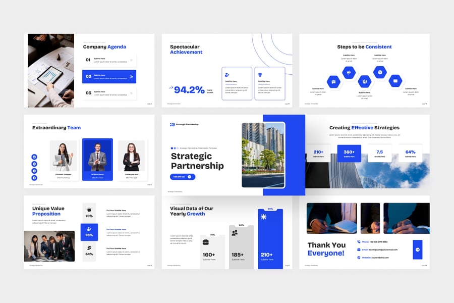 战略伙伴关系PPT模板 (PPTX)