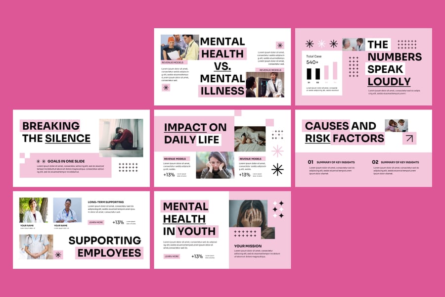 心理健康PPT模板 (PPTX)
