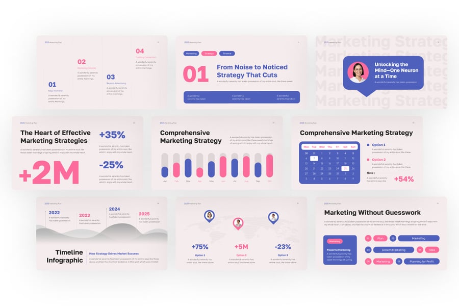 营销策略PPT模板 (PPTX)