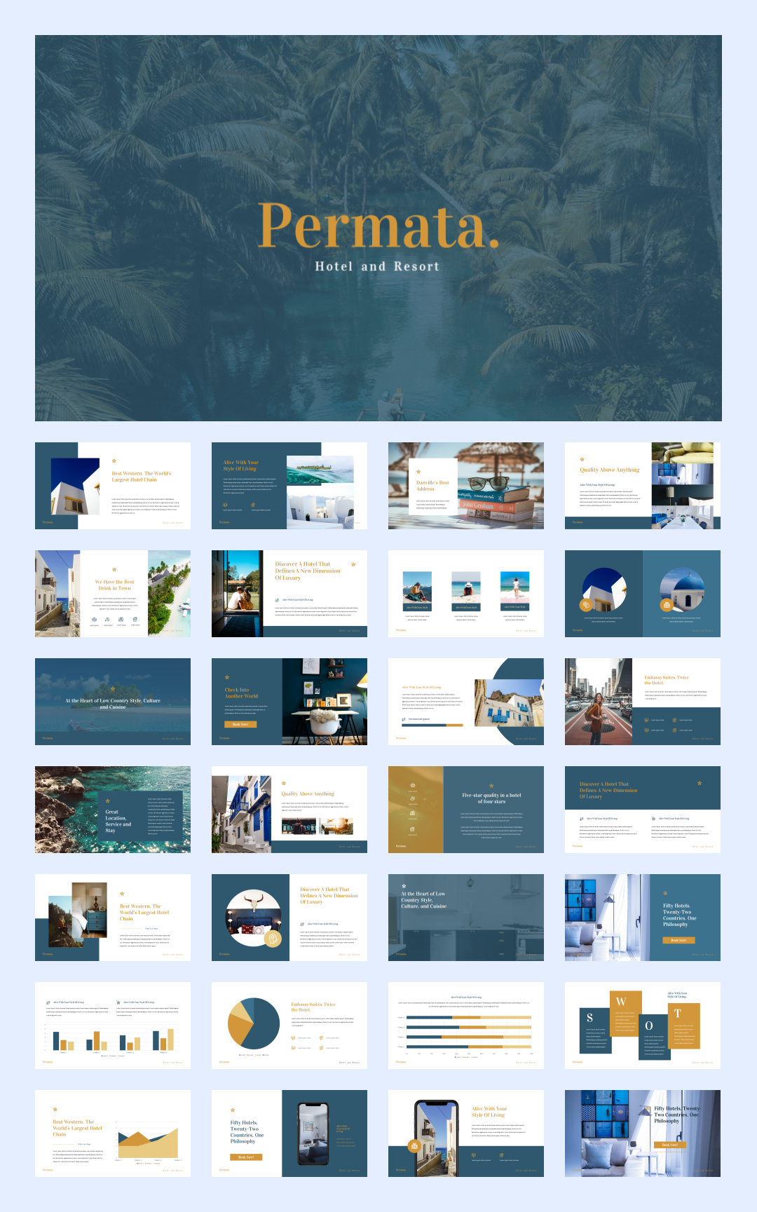 32套国外海洋旅游PPT模板，感受大自然的美！[s06]